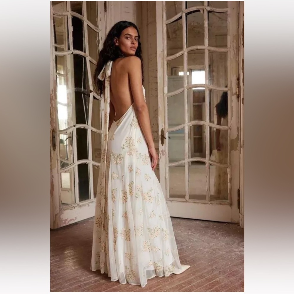 Free People Embroidered Holding On Convertible Maxi Dress Size XS